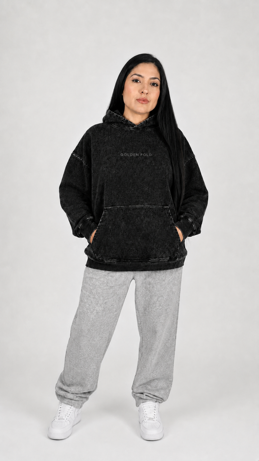 POLERÓN BOXY OVERSIZED - Negro