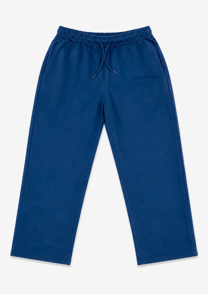 Pantalón Buzo Recto - Heavy Cotton - Azul Petróleo