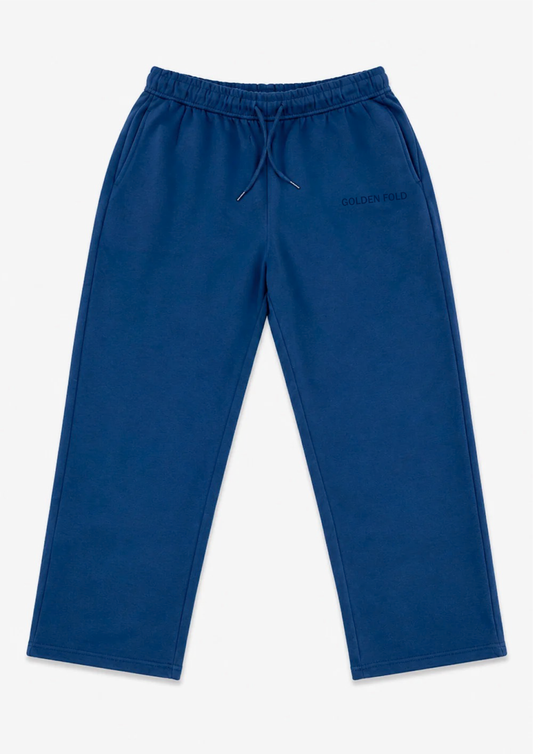 Pantalón Buzo Recto - Heavy Cotton - Azul Petróleo