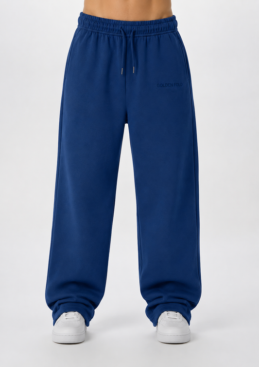 Pantalón Buzo Recto - Heavy Cotton - Azul Petróleo