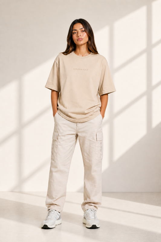 POLERA OVERSIZE - Beige