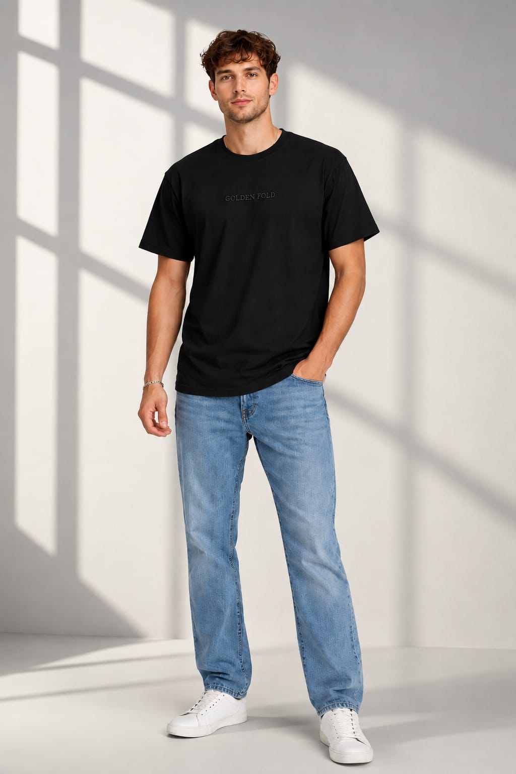 POLERA REGULAR FIT (HEAVYWEIGHT)  - NEGRO