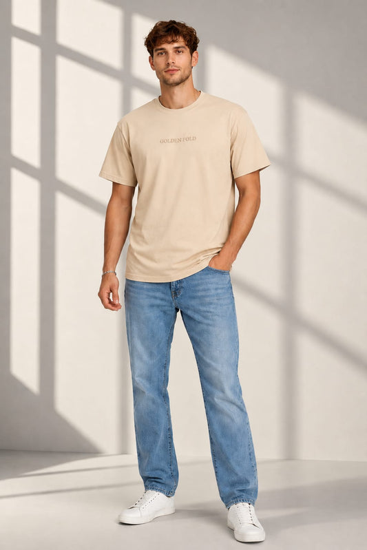 POLERA REGULAR FIT (HEAVYWEIGHT) - BEIGE