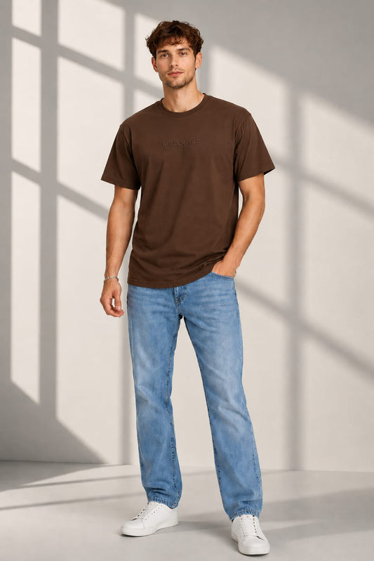 POLERA REGULAR FIT (HEAVYWEIGHT) - MARRON