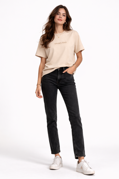POLERA REGULAR FIT (HEAVYWEIGHT) - BEIGE